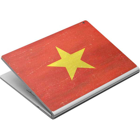 Vietnam Flag Distressed Surface Book Skin